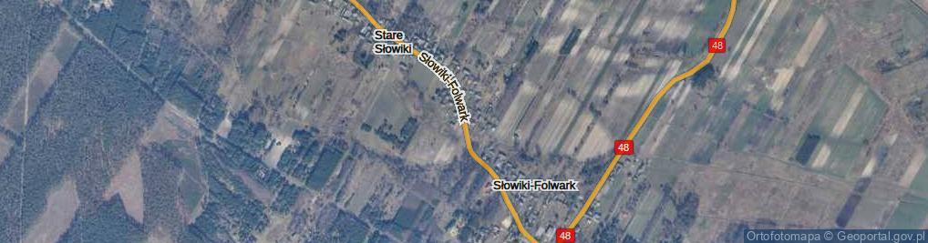 Zdjęcie satelitarne Słowiki-Folwark ul.